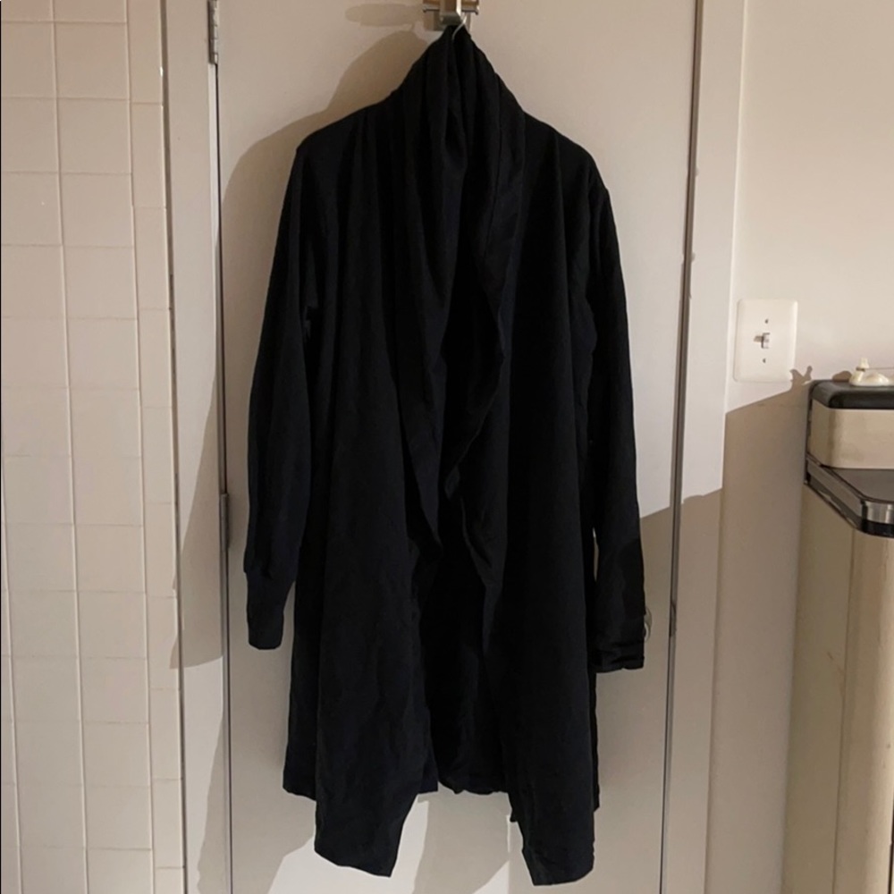 Ovate Long Hooded Cardigan